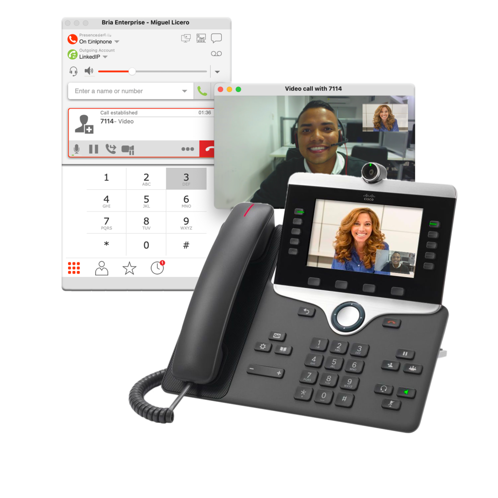 Unified Communications between an app and a desk phone